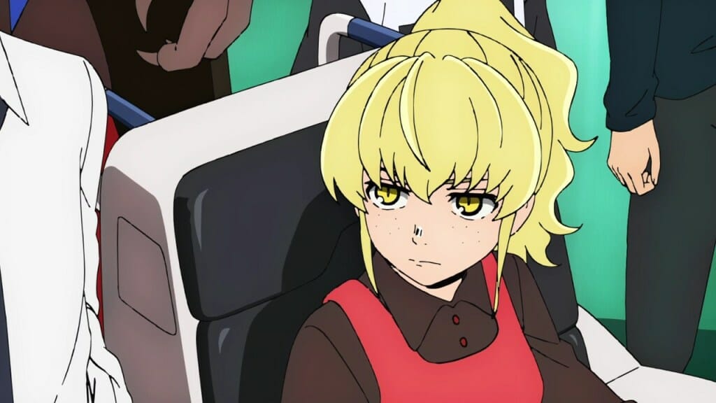 Rachel sitting on chair in tower of god anime