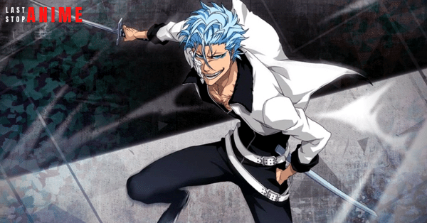 Grimmjow Jaegerjaquez with his sword ready to fight