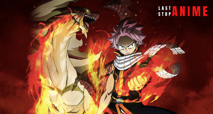 Natsu Dragneel with fire dragon from fairy tail