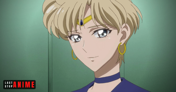 Sailor Uranus smiling and looking inncocent 