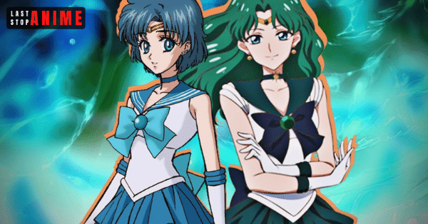 Sailor Neptune and Sailor Uranus posing together