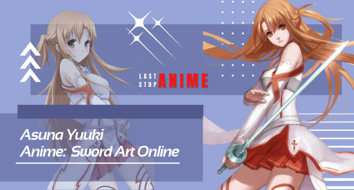 Asuna Yuuki avec son épée de l’art de l’épée en ligne