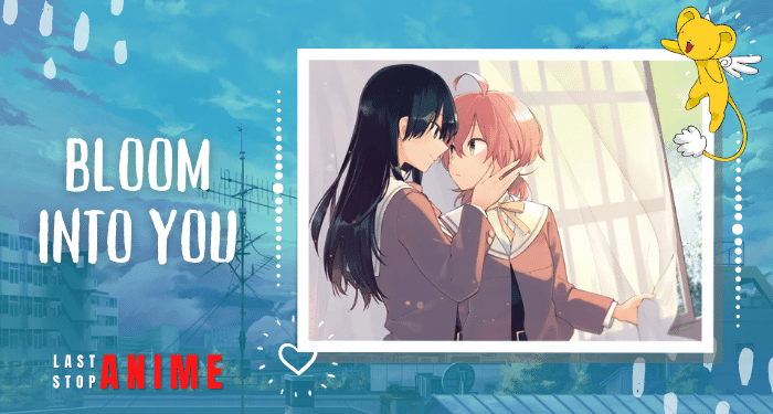 Yuu Koito et Tokou Nanami montrant de l’affection et dans les yeux l’un de l’autre de l’anime Bloom Into You