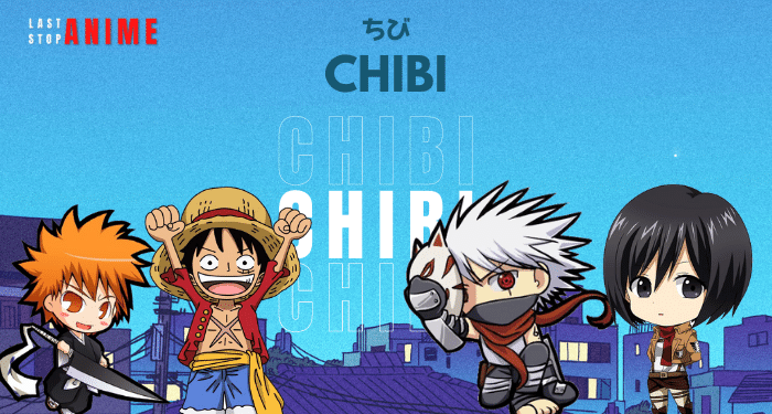 Chibi anime characters luffy kakashi mikasa 