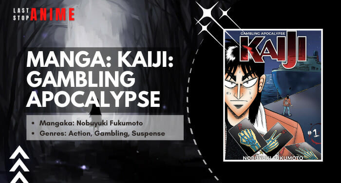 Kaiji looking intense on the cover of manga Gambling Apocalypse