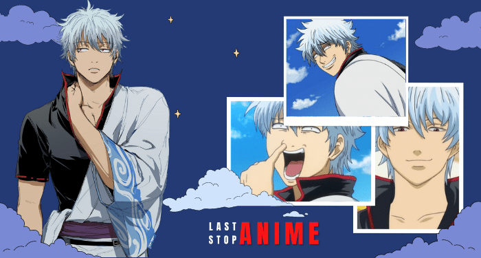 Gintoki Sakata standing in his favourite kimono from Gintama