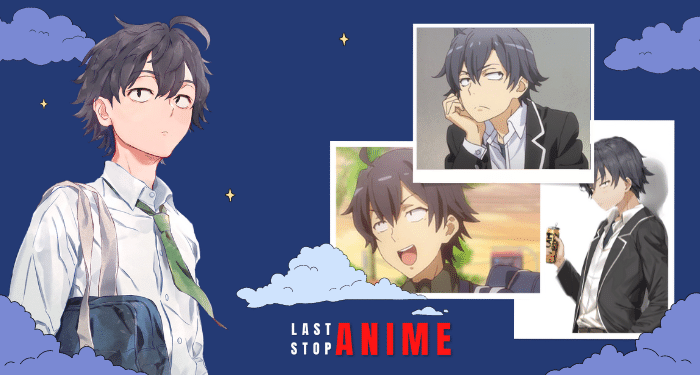 Hachiman Hikigaya in white shirt and backpack from My Youth Romantic Comedy Is Wrong, As I Expected