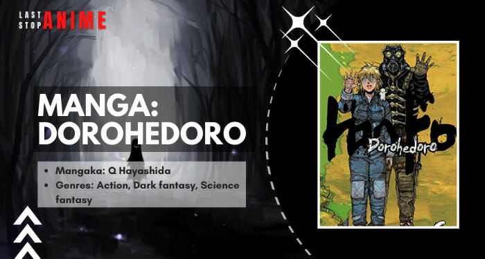 Kaimn and nikaido on the cover of dark manga Dorohedoro