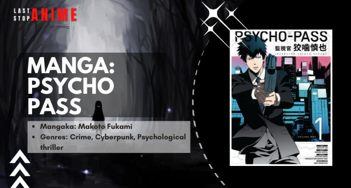 inspector shinya kogami holding a gun in psycho pass manga cover