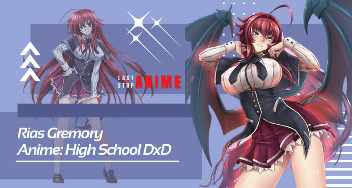 Rias Gremory avec ses ailes de démon à l’air chaud