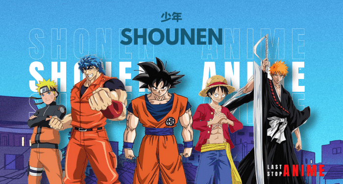 popular Shounen Anime characters standing 