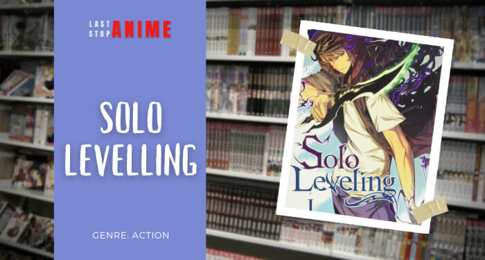 Sung-jin woo in action pose on the cover of manhwa Solo Levelling