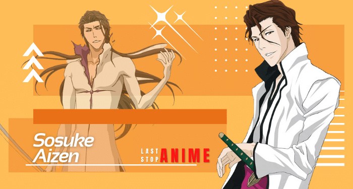 Sosuke Aizen in soul Reaper and Hollow form