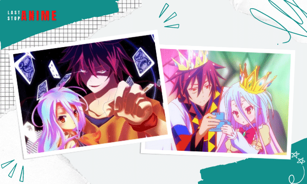 Two main characters from No Game, No Life in the poster image