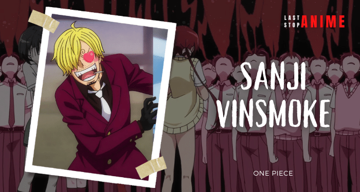 Sanji vinsmoke with heart eyes from Issei Hyoudou with his red dragon arm from Rias gremory with red hairs in school uniform from one piece anime