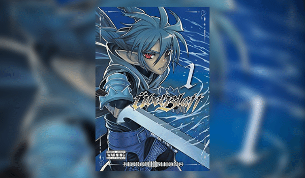 character from Übel Blatt poster holding sword and looking angry