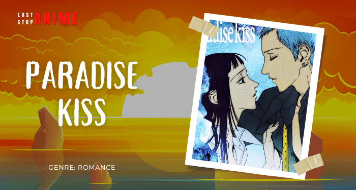 Yukari Hayasaka and Koizumi George looking at each other on the cover of Paradise Kiss