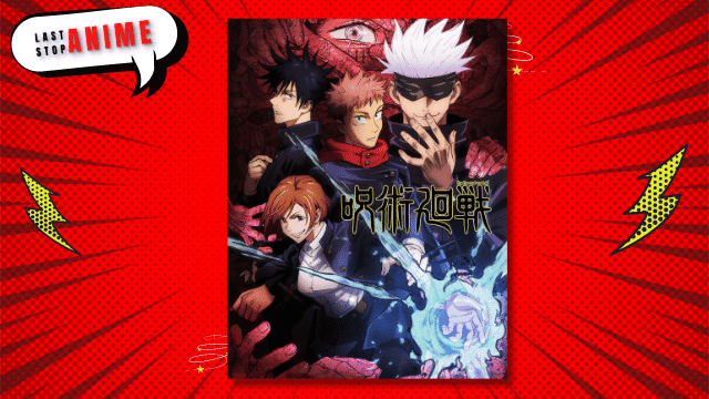 Poster image of Jujutsu Kaisen with all major characters 