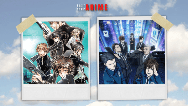 All main characters from Psycho-pass in two different images