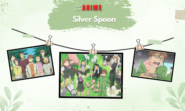 All main characters of Silver Spoon in three different images 