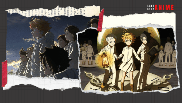 all main characters from The Promised Neverland in multiple images 