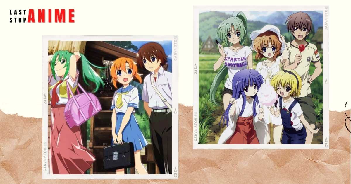 Images of characters together in Higurashi no Naku Koro ni (When They Cry) 