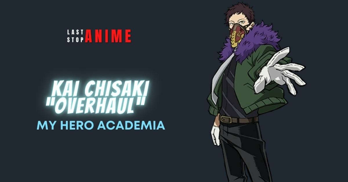 kai chisaki from my hero academia weaering mask and gloves in short brown hair