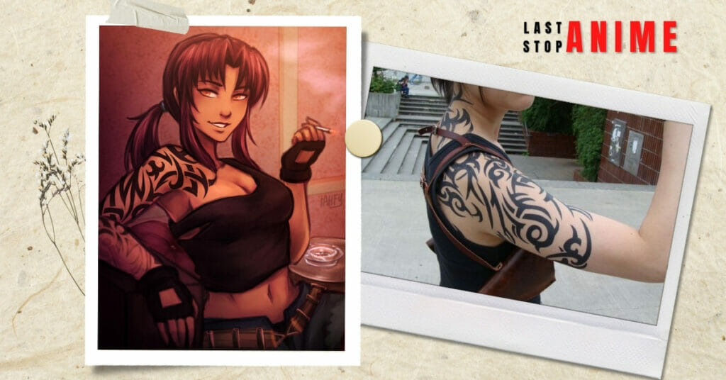  Revy (Upper arm Tattoo) from Black lagoon anime