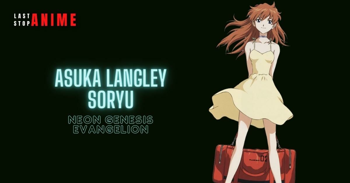 asuka langley soryu in yellow dress holding red bag in brown hair