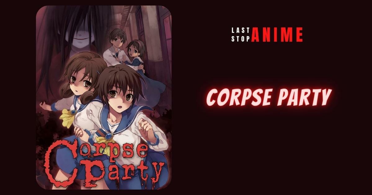 Images of characters from Corpse party anime scared and tensed