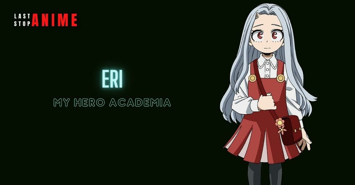 eri from my hero academia in red dress and white hair thinking about something