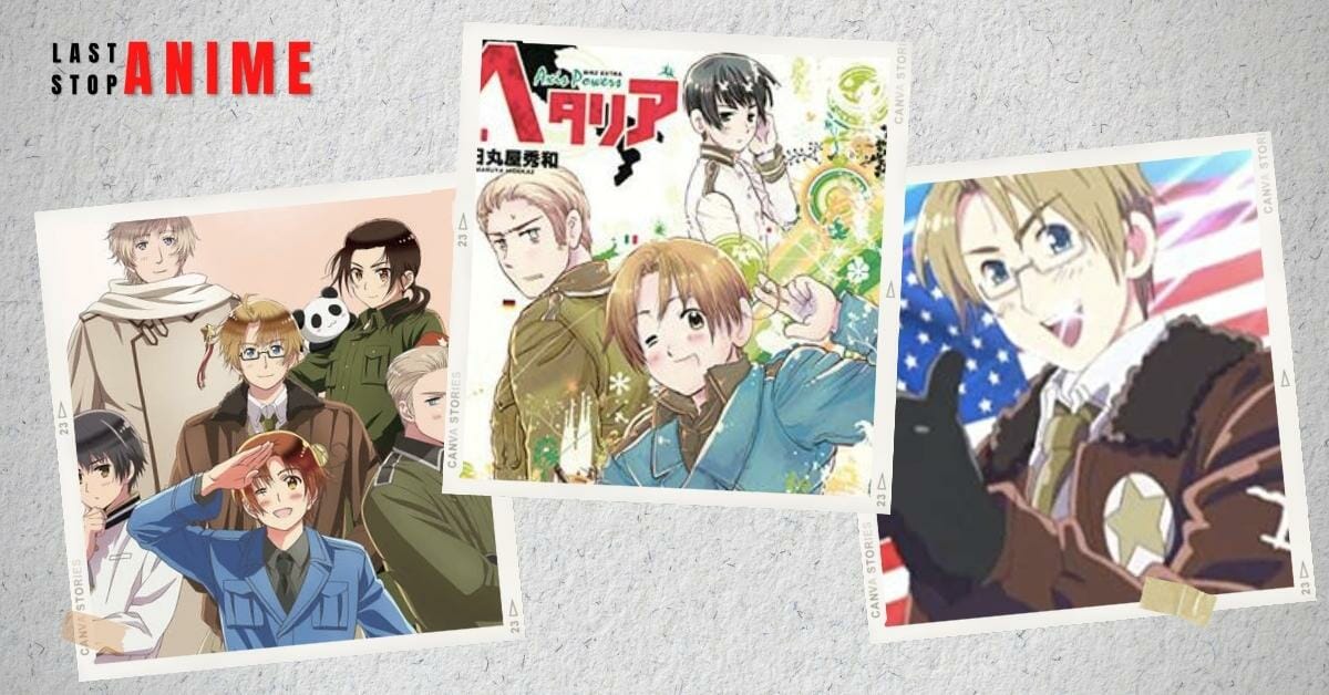 Images of characters and events from Hetalia Axis Powers