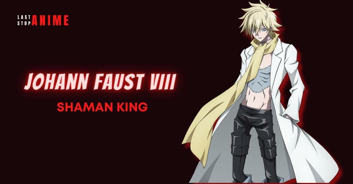 Johann Faust VIII from Shaman King wearing coat with blonde hair