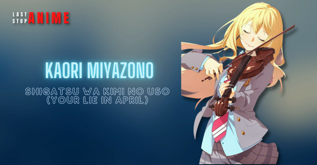  Kaori Miyazono from Your Lie in April playing violin in blonde hair.