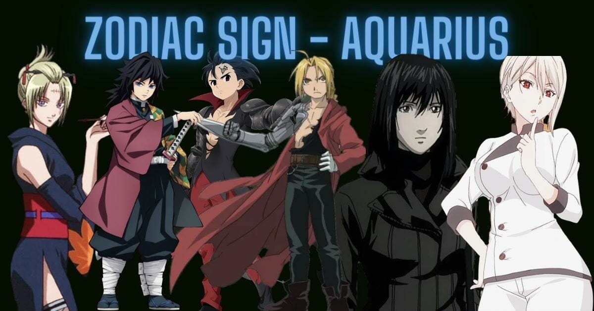 Aquarius Anime Characters  Zodiac signs astrology Zodiac signs funny  Zodiac