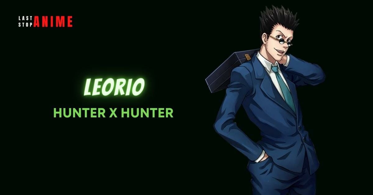 Leorio from Hunter x Hunter carrying suitcase and wearing formal clothes