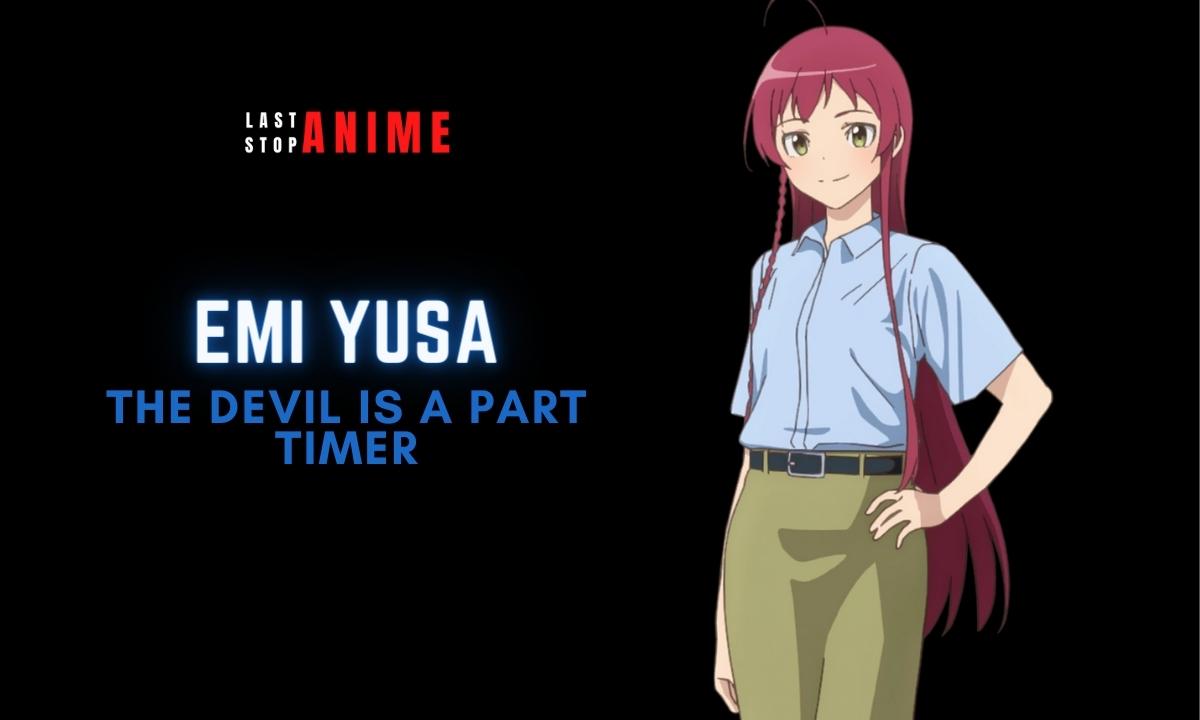 Emi Yusa in The Devil Is a Part Timer anime as tsundere character