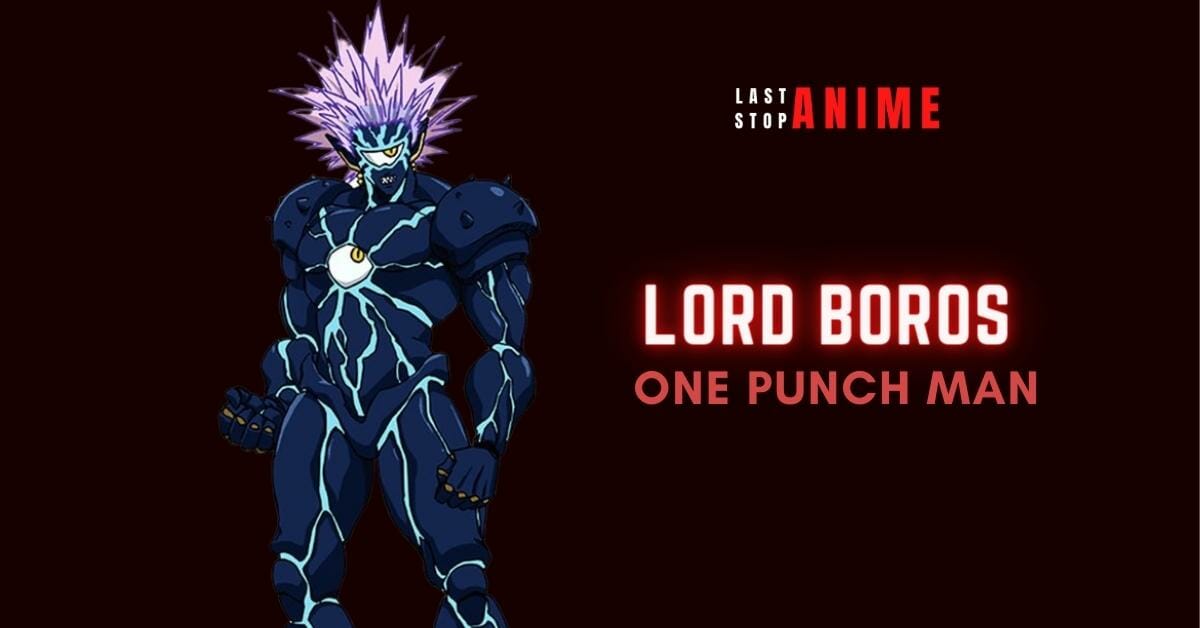 Lord Boros in superhero suit with pink color hair 