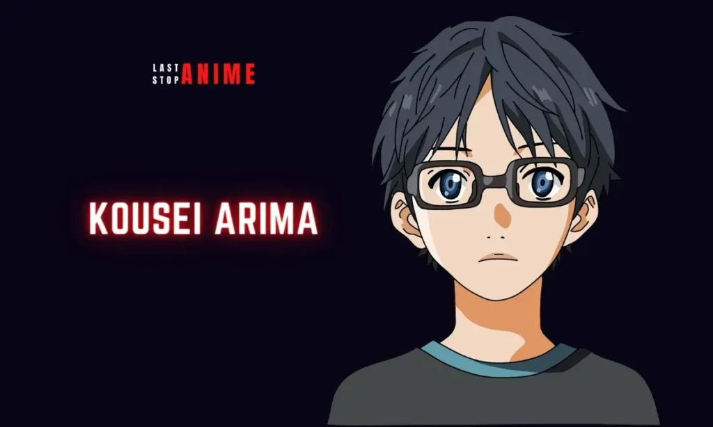 Kousei Arima from Your Lie In April in blue eyes and wearing glasses