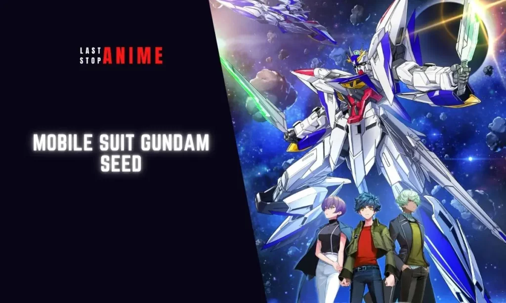 Mobile Suit Gundam SEED poster image with characters in it