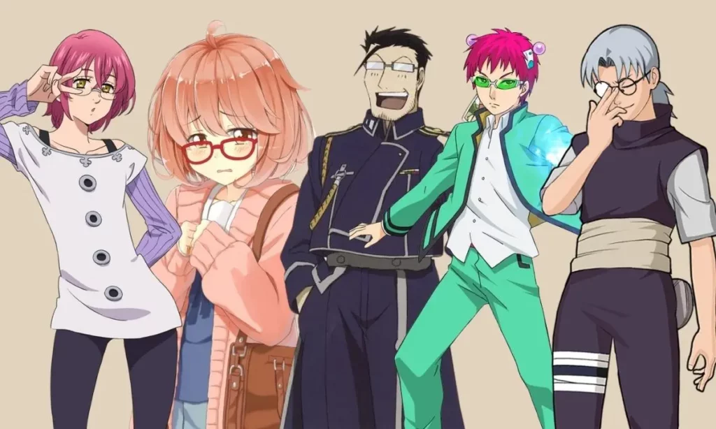 Popular anime characters with glasses